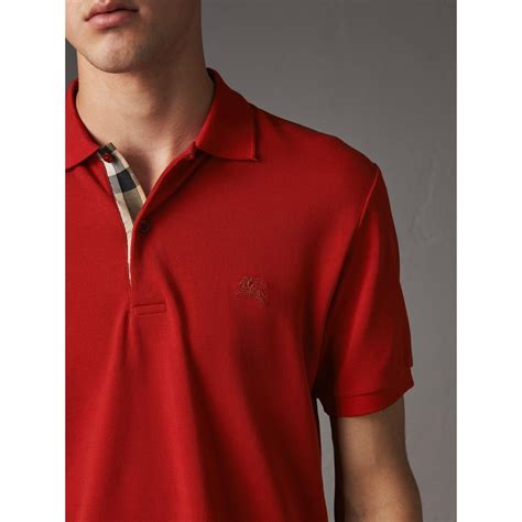 burberry brit check placket polo shirt|Burberry polo shirt men price.